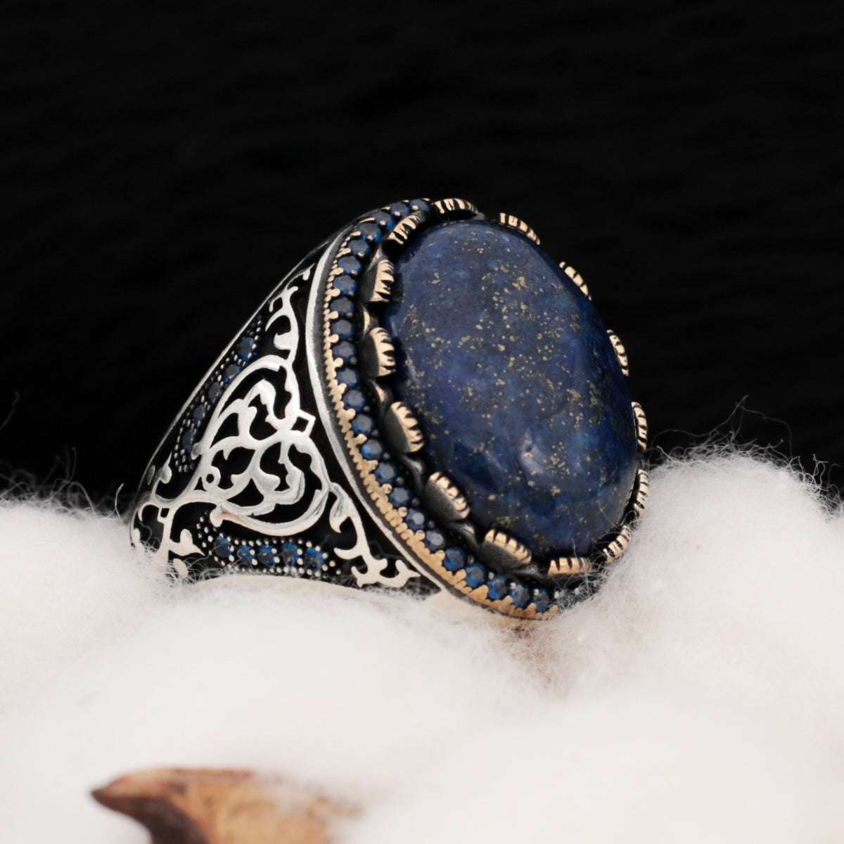 Lapis Lazuli Taşlı Gümüş Yüzük