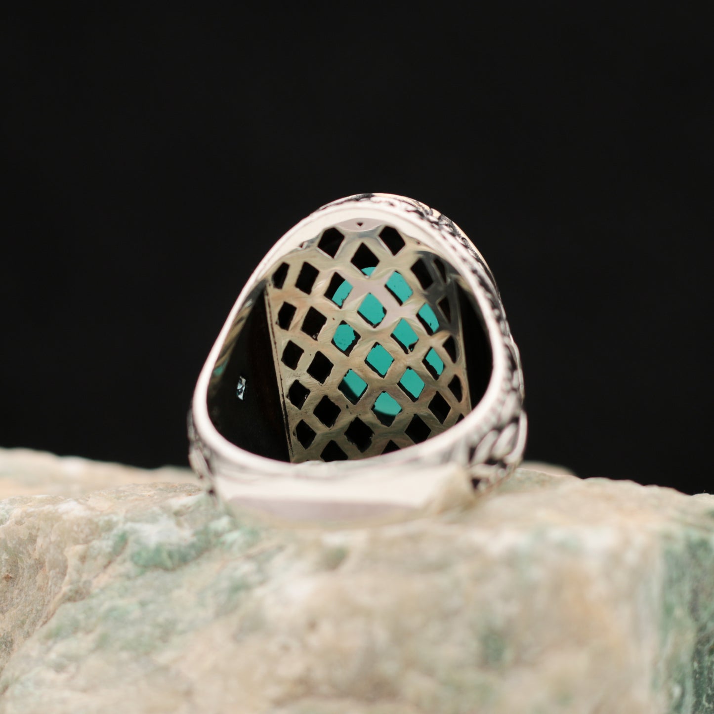 Paraiba Taşlı Gümüş Yüzük