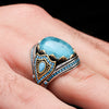 Aquamarine Taşlı Gümüş Yüzük (SS-092)