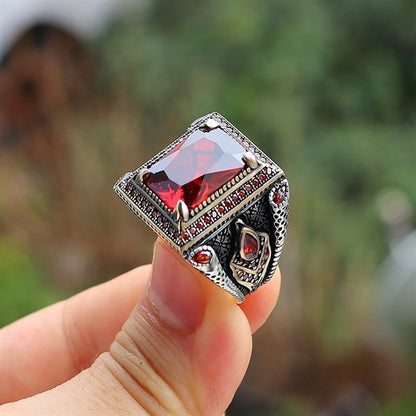 Turmalin Taşlı Erkek Yüzük