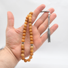Carnelian Taşlı Gümüş Püsküllü Tesbih